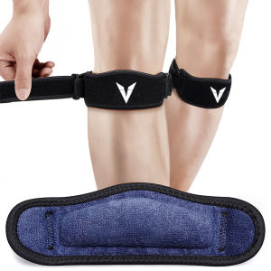 Adjustable Wide Patella Knee Strap with Thickened Pad Patella Stabilizer Knee Brace Support for Soccer Basketball Running