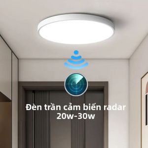 Đèn Trần LED Cảm Biến Radar 110V 220V IP65 Chống Nước 20W/30W Cho Hành Lang Nội Thất Phòng Tắm Nhà Để Xe - Đèn Gắn Trên Bề Mặt Hiện Đại
