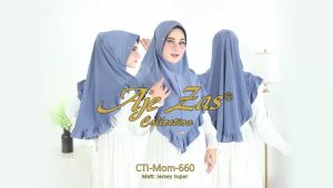 BISA COD Hijab Instan Kepala Pet Busa Kode CTI-MOM Bahan Jersi Korea Premium By Ory AjeZas Collect