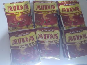 Aida rencengcabe bubuk alami super pedas isi 1renceng 10saset.