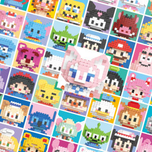 LSRC Micro particle building block animal cartoon doll puzzle puzzle assembly toy decorations Micro particle trendy toy model boy and girl gift