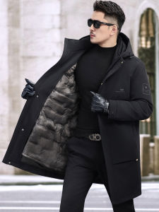 JIEFEIDI | Men Winter Jacket Long Down Coat