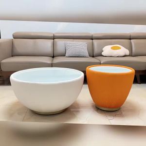 MOLORE | Scandinavian Luxury Circular Modern Minimalist Small Apartment Glass Coffee Table
