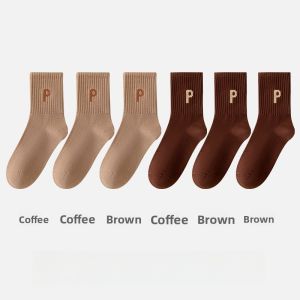 MiiOW | Womens Mid-Calf Cotton Socks Cat Shark Pattern Sporty Trendy Autumn Winter Ins Famous Internet Red Long Socks MiiOW Brand