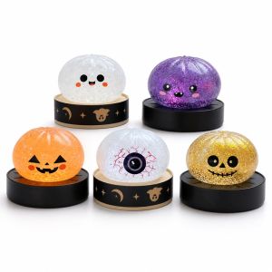 Halloween Blind Box Mystery Glitter Dumpling Glitter Dumpling Squishy with Box Dumplings Sensory Squeeze Toy for Stress Relief