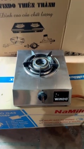 BẾP GAS ĐƠN MẶT INOX ĐẦU ĐỐT PHI 100 - WINDO 110SI-Bếp Gas 1 Lò Bán Công Nghiệp | Bếp Thấp Áp 1 Lò
