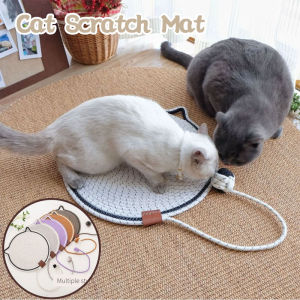 Pet Cat Scratch Pad with Ball Toys Cat Scratch Board Grinding Claw Toy Woven Cat Rest Mat Sleeping Cat Mats