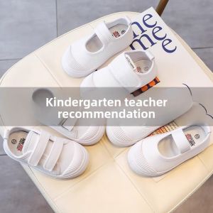 Breathable White Canvas Shoes for Girls and Boys