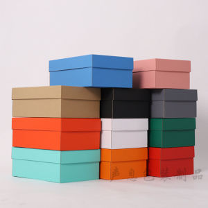10-Pack Colorful Brown Kraft Paper Shoe Boxes with Lid And Base for Storage And Packaging Wall Organizer Boxes for Home Use