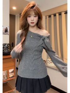 YUEZHONGWEI | Elegant Waist-cinching Sweater Knitwear
