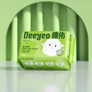 DEYOU | Disposable Thick Large Baby Face Towel Dry and Wet