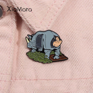 Ace Ventura Rhino Enamel Pin Funny Film Inspiration Classic Film Fragment Metal Brooch Lapel Badge Jewelry Gifts For Friends