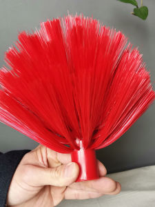 Red round Ball Head Spider Web Dust Cleaning Brush Replacement Head Multi-Functional Ceiling Dust Removal Broom Household Tool