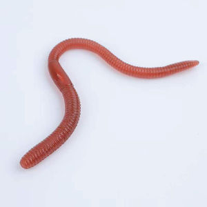 ZMONH 18cm 5g Simulated insect model TPR soft rubber small animal pseudo long earthworm pseudo red worm toy