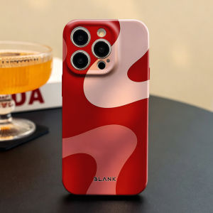 Red Pink Swirl Shapes For iPhone 17 16 15 14 13 Pro Max Air 17e Hard tpu Bumper Cover Coque Case Blank