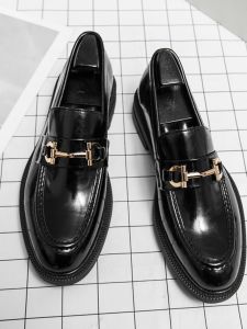 Giày Da Cài Khóa Mã Hàm Giày Loafer Xỏ Chân Cho Nam Giày Tods Âu Phục Thanh Niên Dễ Phối Giày Nam Anh Phiên Bản Hàn Quốc Giày Thời Trang Phù Rể