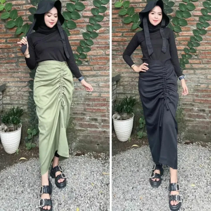 ROK%20SERUT%20VIRAL%20KOREAN%20LOOK%20BAHAN%20SATIN%20VELVET%20PREMIUM%20-%20Image%205