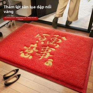 YINSHANG | Thảm Lót Cửa Màu Đỏ Chống Trượt Dễ Làm Sạch