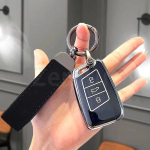 Auto Shell Fob Holder For Volkswagen VW CC Magotan Variant B8 Lavida Bora Soft TPU Car Key Case Cover Keychain Accessories