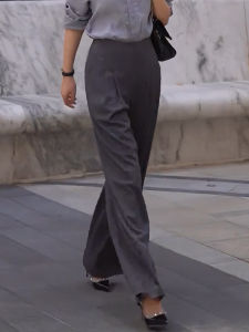 MANMI | Elegant Slim Fit Wide Leg Trousers