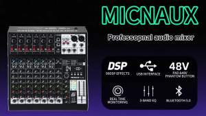 FULUODE | 4/6/8/10-Channel Professional Audio Mixer Console With 99 DSP Effects Mixing Board Dj Mixer Compatible For MP3/USB/Flash Reader