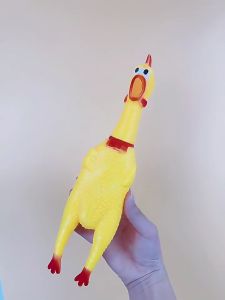 Mainan Kucing/Anjing Kunyah Bentuk Ayam Mencicit