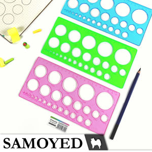 Penggaris Sablon / Mal / Cetakan Gambar / Lukis / Stensil Lingkaran / Bulat / Circle / Round Hollow Drawing / Painting / Stencil / Quilling Ruler / Template Samoyed DTMP-C2088