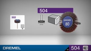 [ GH HARDWARE ] DREMEL 504 Flap Wheel 4.8mm 80 Grit - 1pcs/pkt