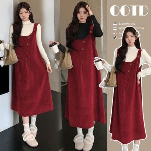 Thickened Snow Velvet Corduroy Maternity Set