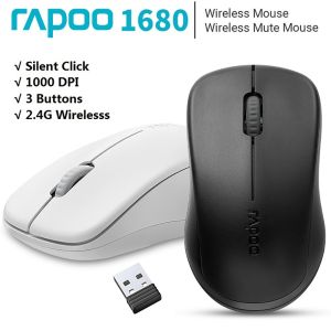 Rapoo 1620/1680 chuột không dây chuột mỏng 1000 DPI 3 nút cho Bảng Máy Tính Chuột Laptop chuột 2.4G