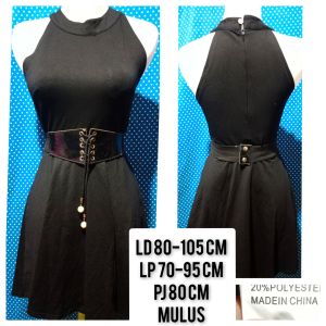 DRESS KUTUNG/SLEEVELESS HITAM 144