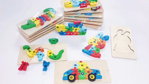 Đồ chơi gỗ ghép hình 3D nhiều mẫu – Xe bus động vật ngộ nghĩnh cho bé mới nhất 2025