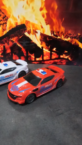 Mainan Mobil Remot Kontrol RC Sedan Polisi City Special Police Ban Karet