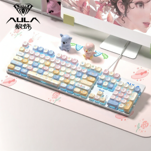AULA | Office and Gaming Wired 104-Key Mechanical Keyboard