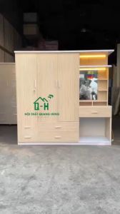 TỦ NHỰA ĐÀI LOAN 3 CÁNH KÈM BÀN TRANG ĐIỂM TẶNG KÈM GHẾ HCM