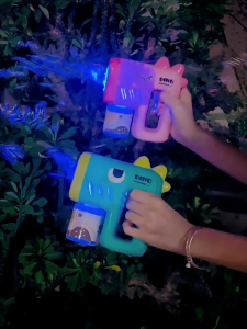 Kids Bubble Gun Dinosaur Gatling Electric Bubble Machine Gun Automatic Bubble Gun Outdoor Play Party Gift Kids Birthday Gift