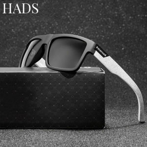 HADS Polarized Night Vision Sunglasses for Men Original Outdoor Sports Riding Shades for Man Square Full-frame Driving UV Protection Glasses