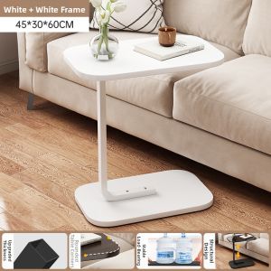 Modern Minimalist Bedside Table Mobile Storage Rack Bedroom Simple Rising Small Table Wooden Material Density Board Fiber Board