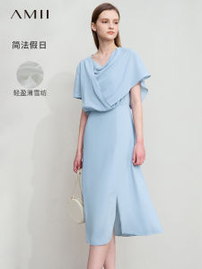 AMII | Minimal Elegant Asymmetrical Design Summer Midi Dress