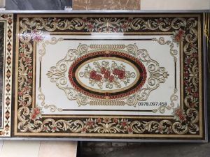 Thảm gạch men đẹp phòng khách