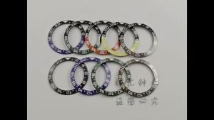 High Quality Sloping 38mm*30.6mm Ceramic GMT Diving Watch Bezel Insert Ring Scaled Bezel Inserts For 40mm Watch DIY Modification