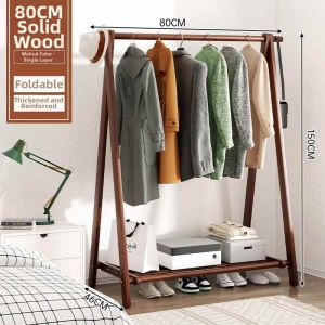 TENGYAGAO | Standing Wooden Coat Rack for Bedroom