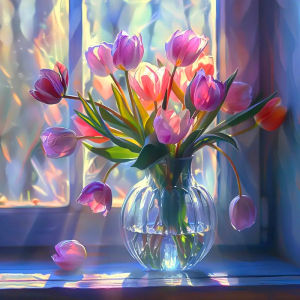 Huacan New Arrivals 2024 Diamond Painting Flower Full Square Round Drill Mosaic Vase Art Wall Decoration Craft Kit Diy Gift Sale