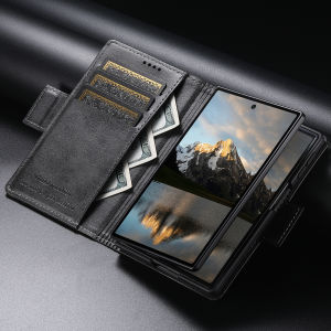 SUTENI Faux Leather Card Holder Stand Wallet Magnet Buckle Flip Cover Phone Case For Samsung Galaxy Z Fold 8