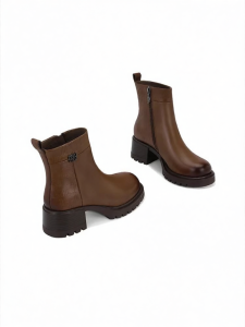 Waterproof Slip-Resistant Calf Leather Platform Boots