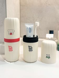Portable Travel Toothbrush Set Wash Cup Storage Box Mouth Rinse Cup Dental Care Accessories for Students in Dormitory