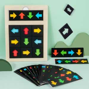 Kid Direction Cognition Sensory Game Montessori Parish Toy Logical Thinking Training Color Shape Matching Educational Toy Gift