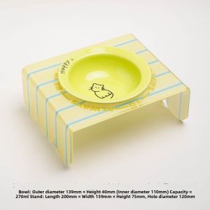Petdebby | Non-Tipping Protective Neck Ceramic Flying Saucer Bowl