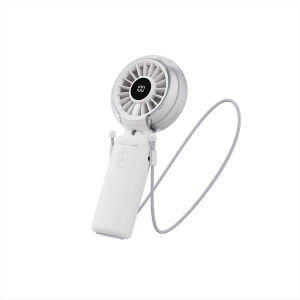 3-in-1 Portable Fan 100 Stepless Speeds 3600mAh Battery LED Screen Handheld/Neck/Desktop Clip Fan Hands-Free USB Fan