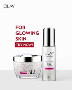 Olay Luminous Niacinamide + AHA Face Super Serum Reduce Acne Marks 30 ml